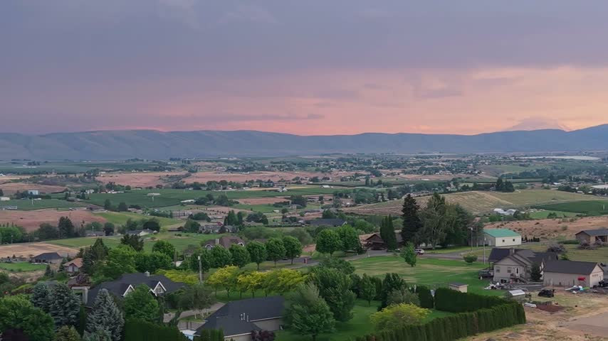 Stormy Sunset Over Yakima Valley Farms and Country Homes
