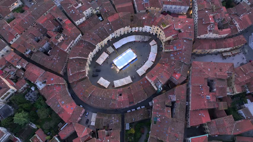 Aerial view of the main square, Piazza dell