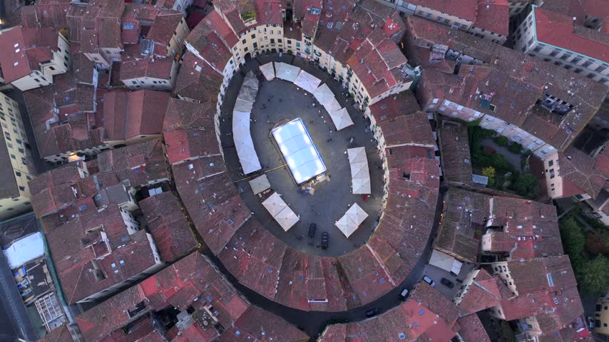 Aerial view of the main square, Piazza dell