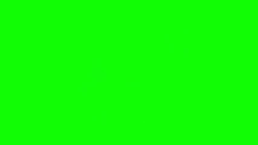 Ground Mine Explosion with Fireball and Rising Smoke Trail on Green Screen