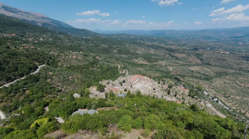 Mystras old city in Lakonia, Peloponnese, Greece