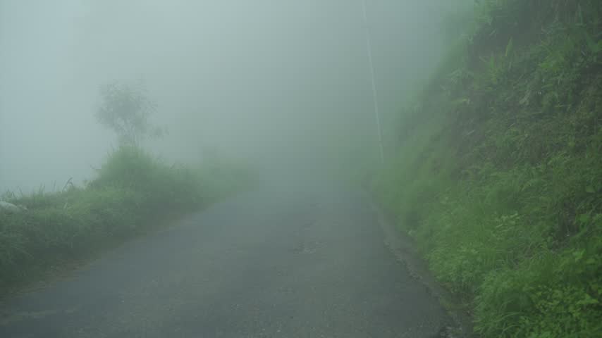Foggy Morning view in mountain