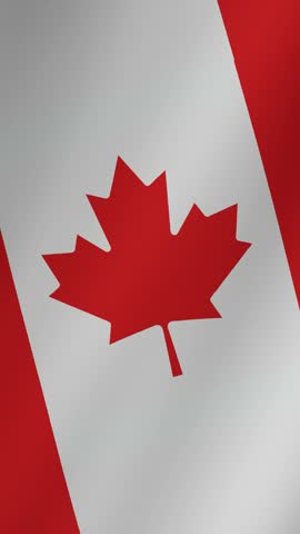Canadian flag waving in the wind. Highly detailed fabric texture. National symbol of canada representing patriotism and celebration