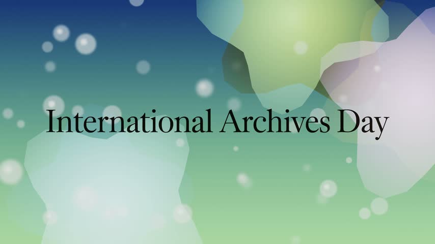 Abstract background celebrating International Archives Day.