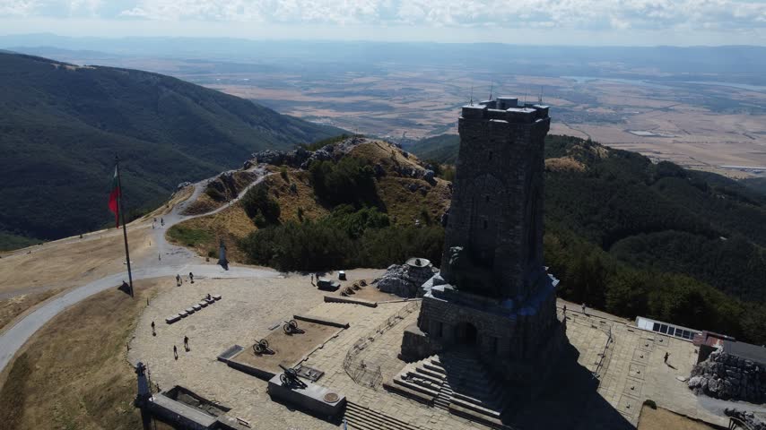 The Shipka peak and monument in Bulgaria