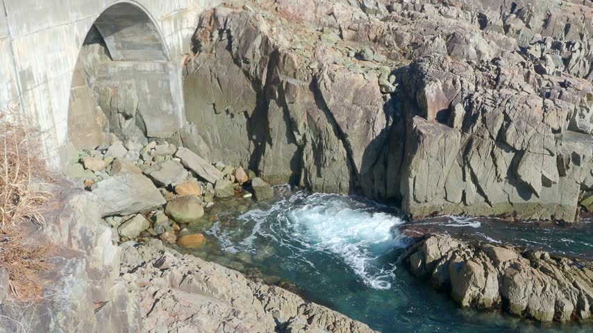 View from a bridge along the walking trail to San