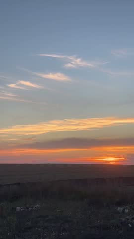 Beautiful sunset over the city.