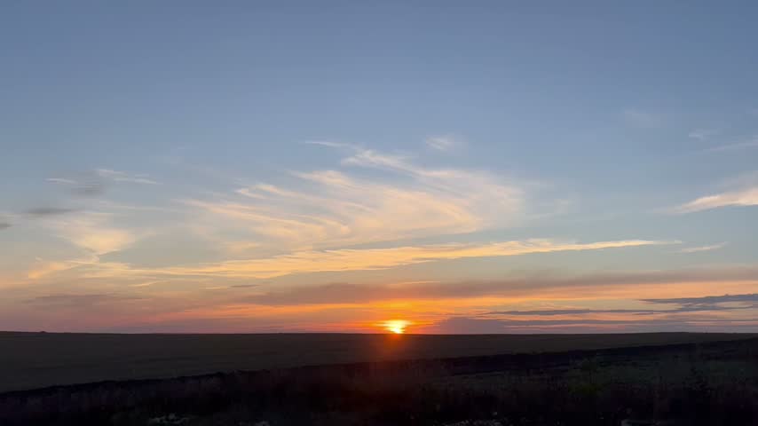 Beautiful sunset over the city.