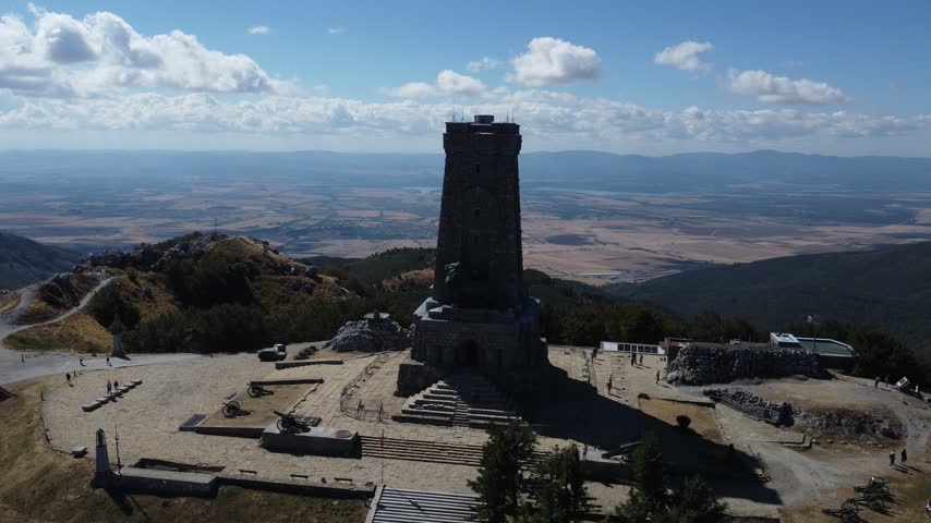 The Shipka peak and monument in Bulgaria