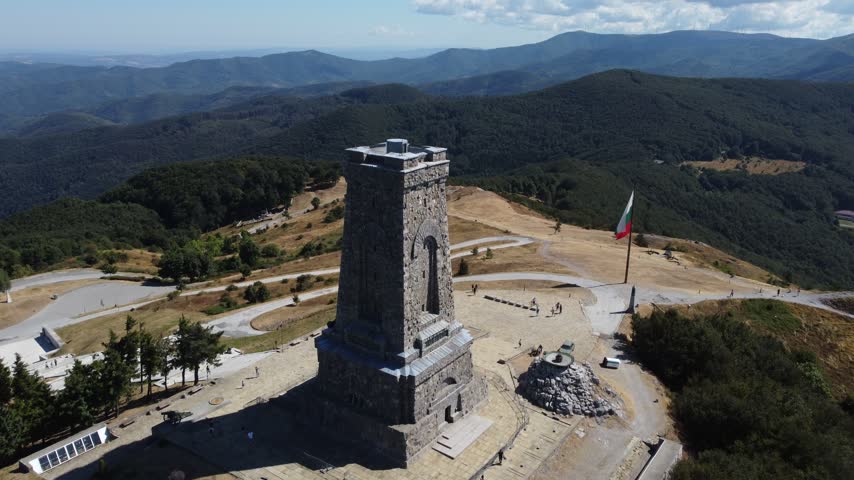 The Shipka peak and monument in Bulgaria