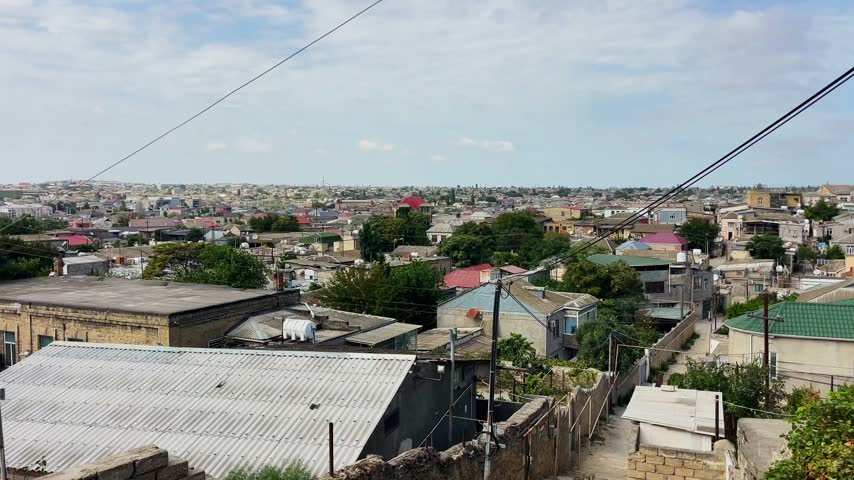 Row of Old Houses in Historic Low Rise Residential Area