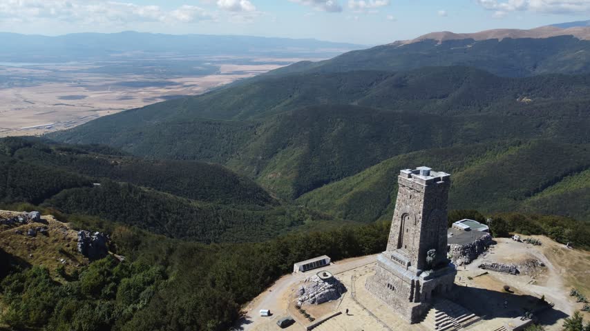 The Shipka peak and monument in Bulgaria