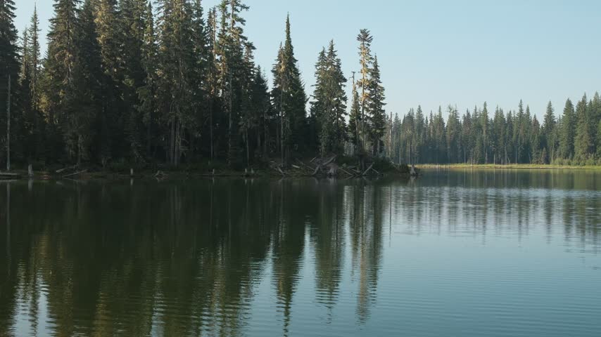 washington nature lake camping forest sky