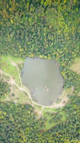 view of the lake in mountains