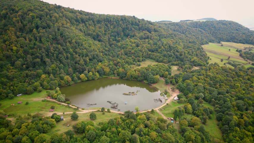 view of the lake in mountains
