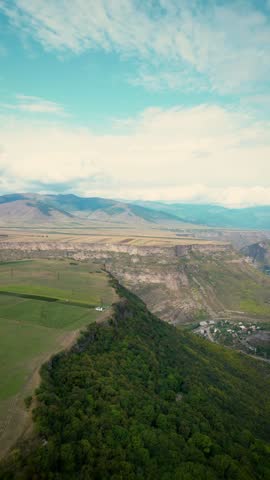 aerial view of the mountain valley