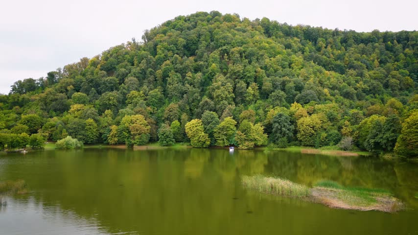 view of the lake in mountains