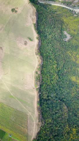aerial view of the mountain valley