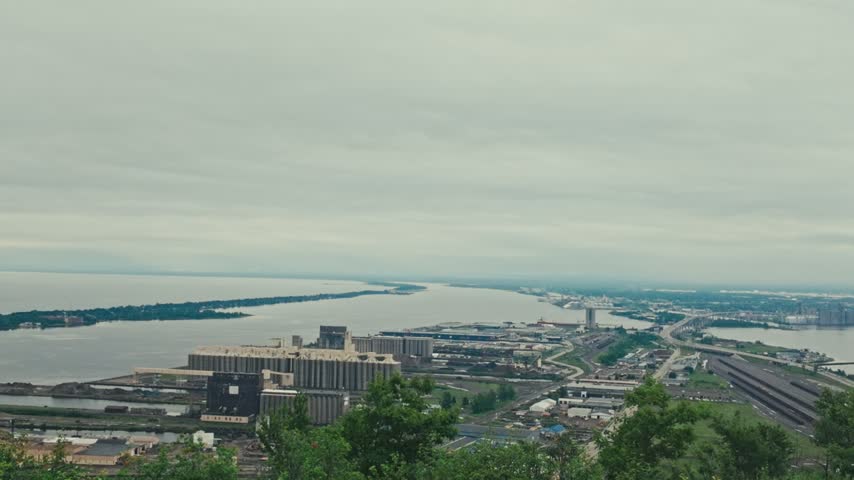A panoramic view from above of Duluth, Minnesota.