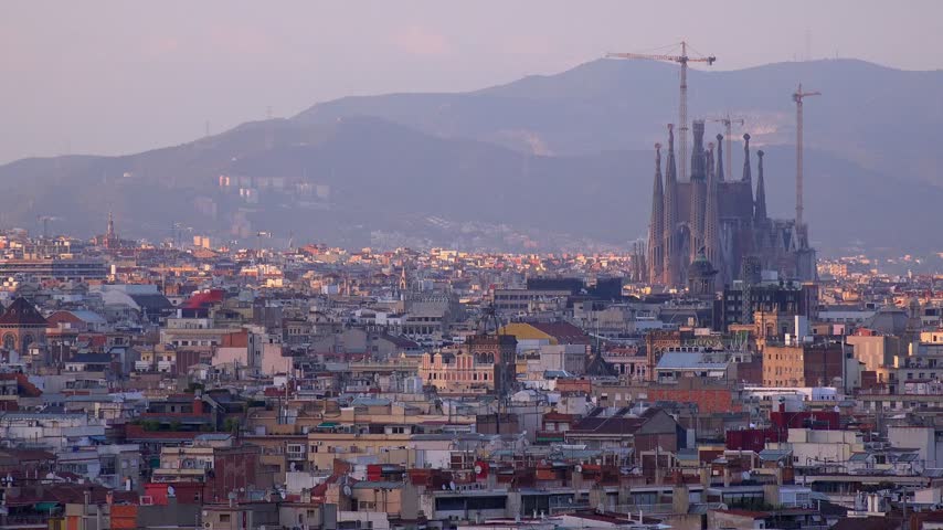 Stunning high-angle panoramic view of Barcelona
