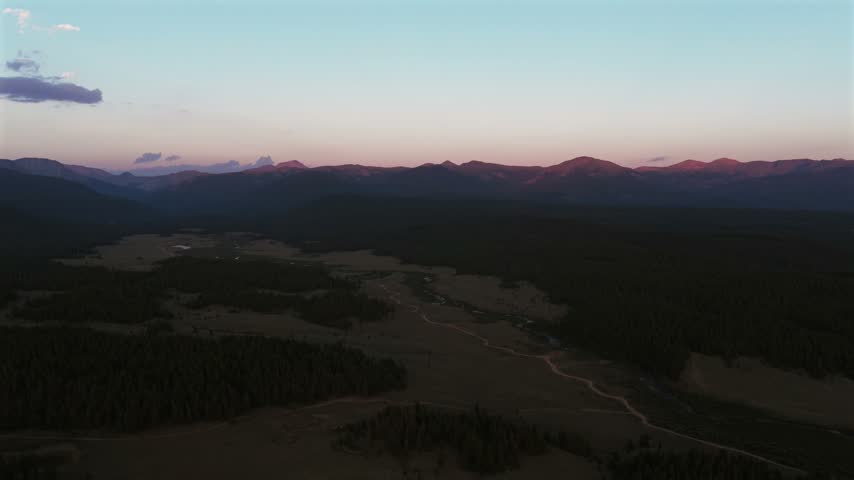 Taylor Park Res dispersed camping Collegiate Peaks Wilderness Gunnison National Forest Almont aerial drone Colorado summer sunset Rocky Mountains Sawatch Range landscape open space circle right