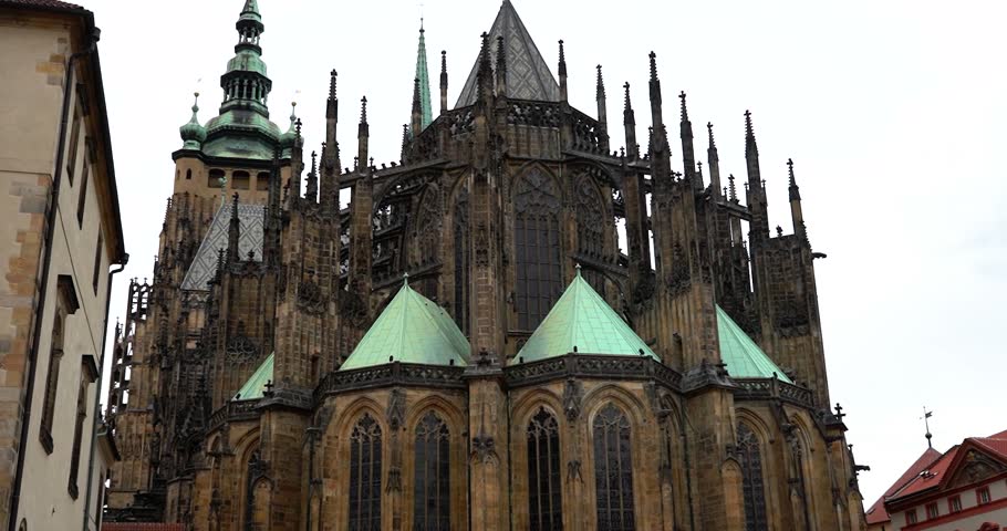 Prague Castle facade in Prague, Czech Republic
