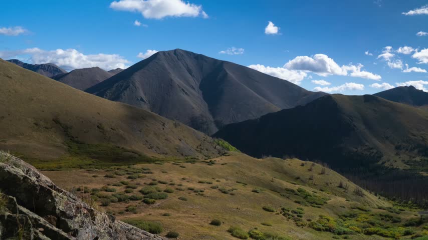 San Luis Peak 14er Time Lapse morning San Juan Rocky Mountains Range La Garita Wilderness Colorado Spring Creek Basin Bondholder Meadow Gunnison National Forest nature landscape South Ridge trail zoom