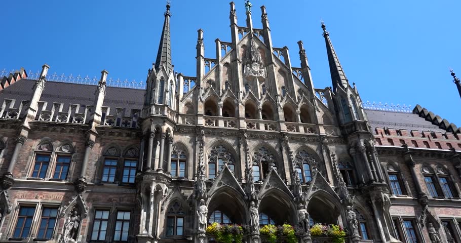 New Town Hall front view in Munich, Germany