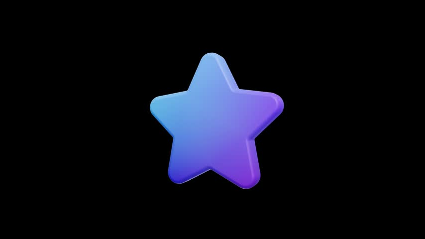3D blue to purple gradient star symbol
