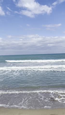 The sea in autumn season in Türkiye 