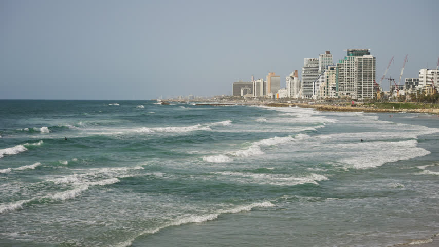 Tel Aviv coastline line during day