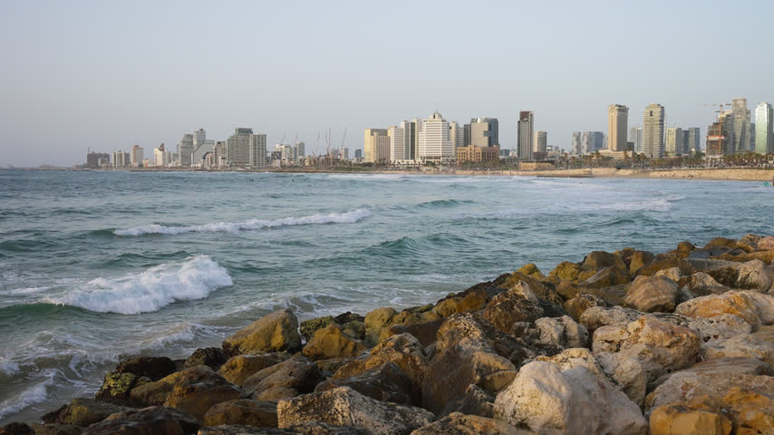 Tel Aviv coastline line during day