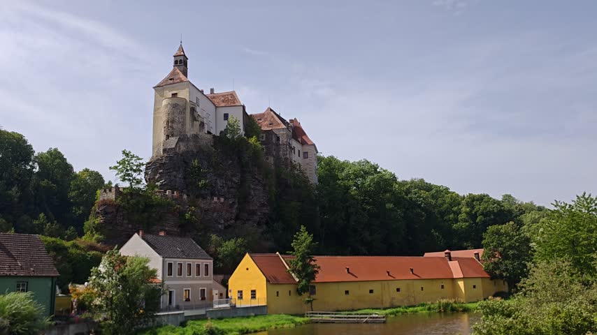 Burg Raabs an der Thaya castle above the riverside town in Austria
