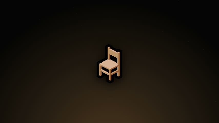 illustration video of a wooden chair