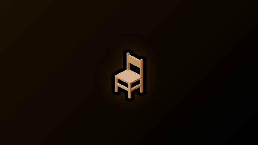 illustration video of a wooden chair