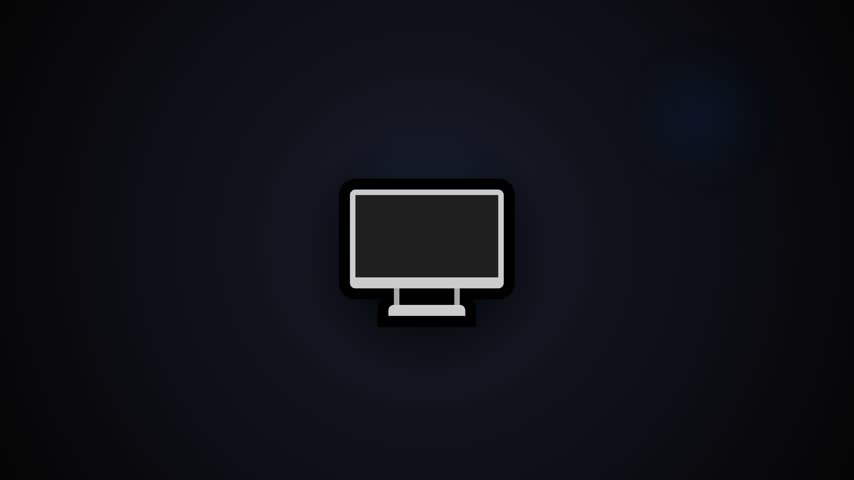 computer monitor technology illustration video
