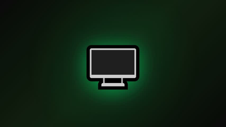 computer monitor technology illustration video