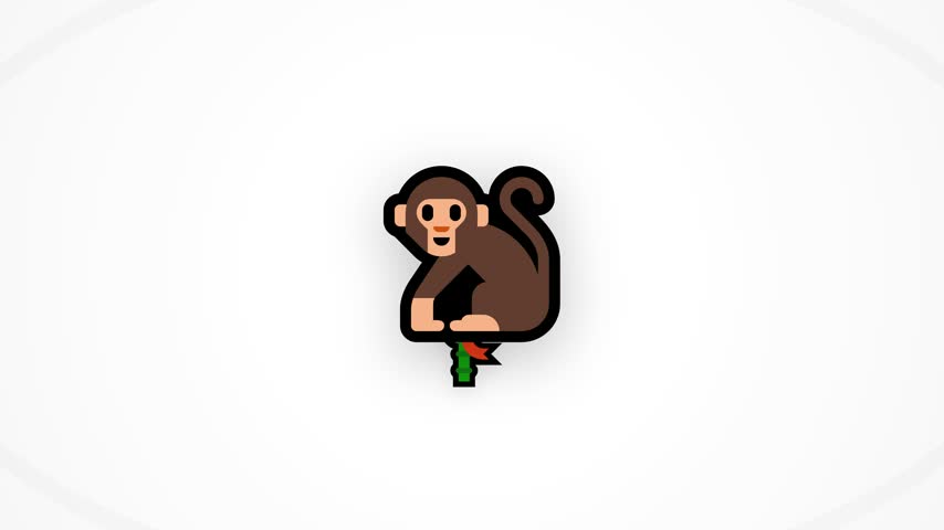 illustration video of a monkey on a tree