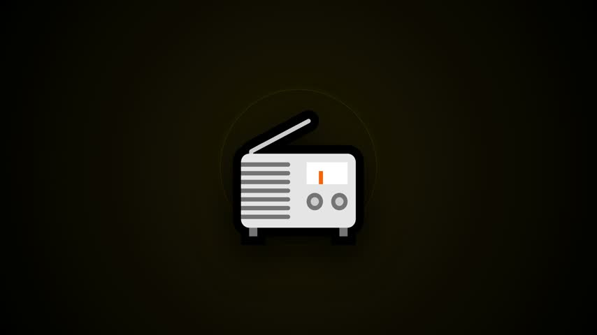 illustration video of classic radio technology, taken from the front position