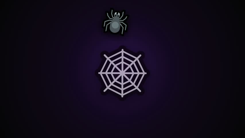 spider web motion graphics, taken from the front view