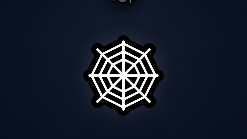 spider web motion graphics, taken from the front view