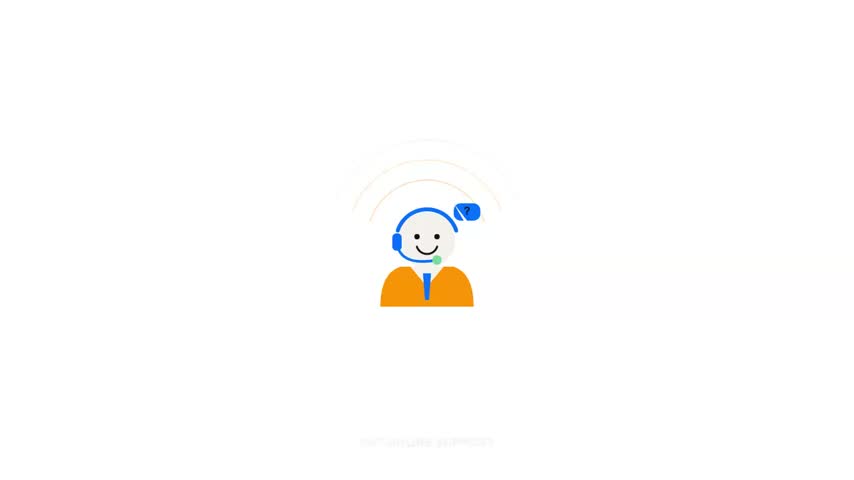 Customer service representative icons repeating on white background