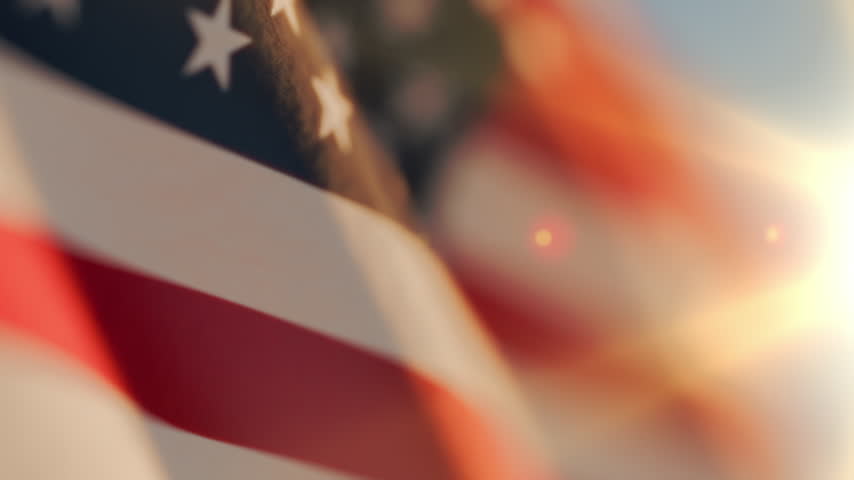 Patriotic American Flag During Veterans Day Memorial Tribute