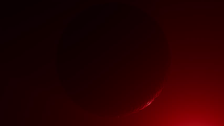 Abstract minimal 3d disco ball red planet
