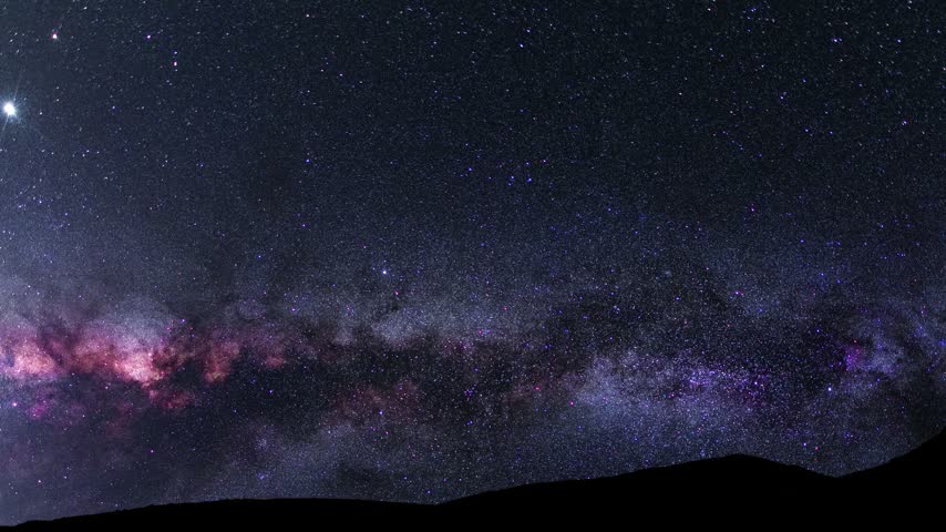 Night starry sky with  Milky Way galaxy, Space, astronomical background.