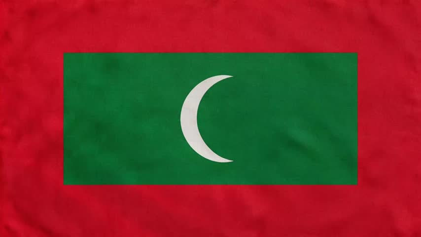 Maldives Flag Waving Animation – Maldivian National Flag Background.