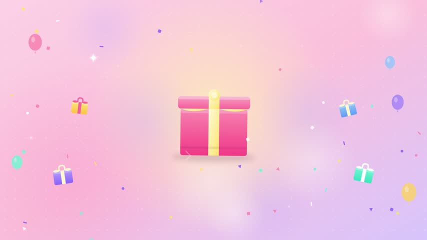 Festive celebration scene featuring colorful wrapped gift boxes being opened to reveal excitement and surprise for holidays birthdays and events.