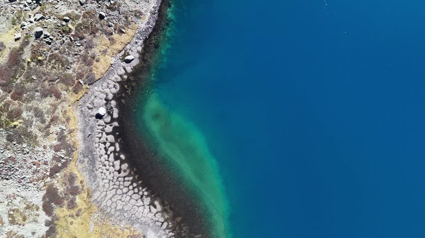 Blue lake in the mountains