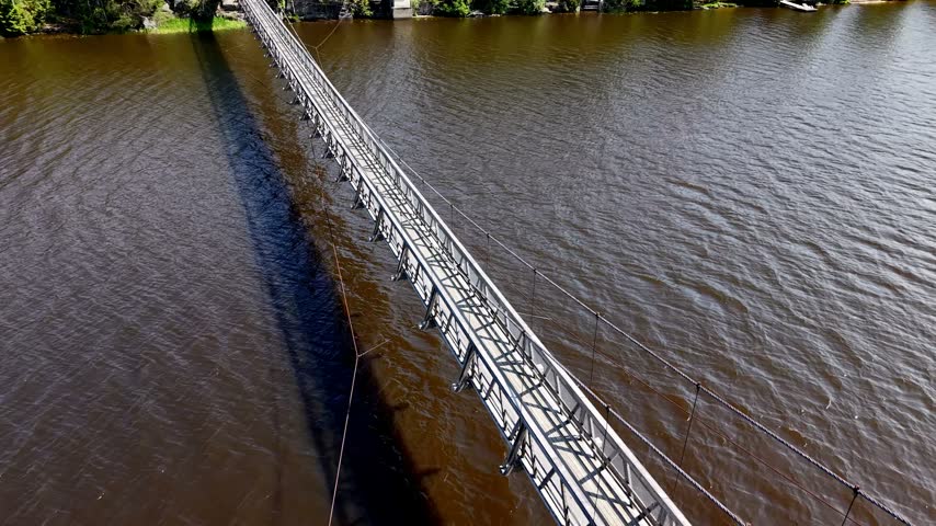 Weird Walking bridge in Kokemäenjoki, Finland