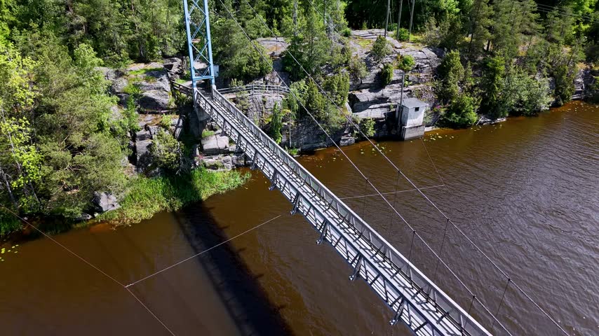 Weird Walking bridge in Kokemäenjoki, Finland